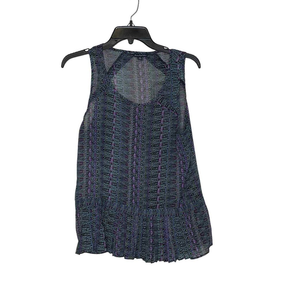 American Eagle Tank Top‎ Size Medium Multi Geometric Pattern Sheer Womens